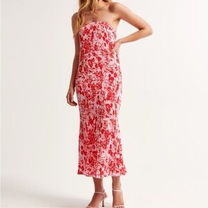 Abercrombie Pleat Release Pink Dress
